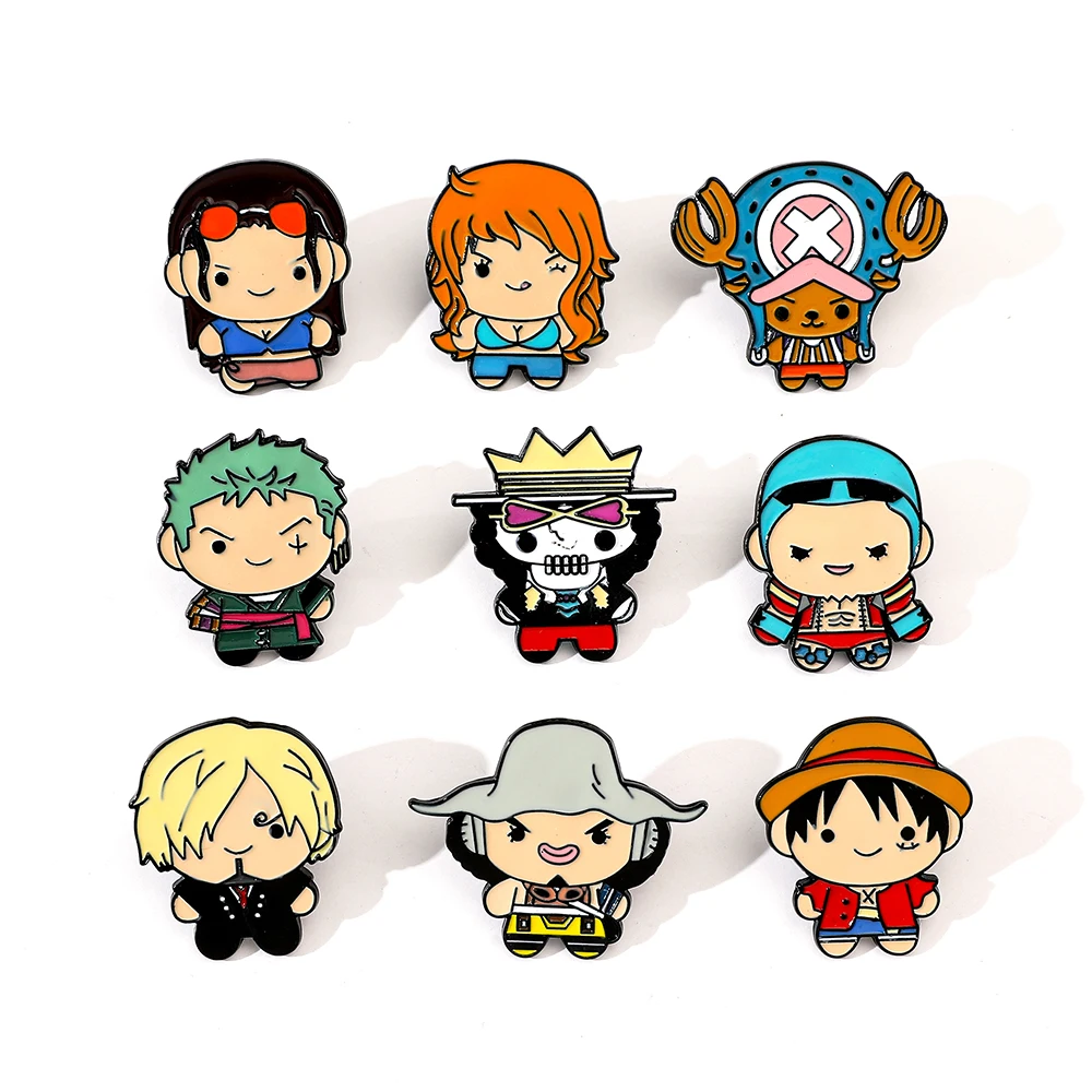 Lapel Pin Enamel - 9 Buah Bros Kartun Kreatif Anime