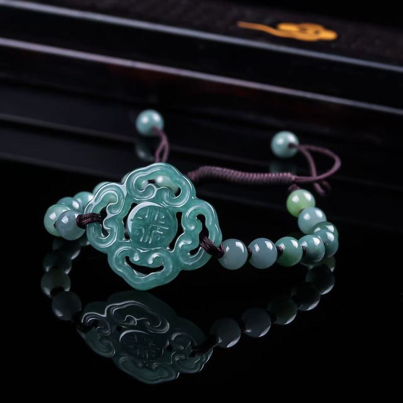 Bead Bracelet Men - Gelang Giok Alami Kelas A Desain