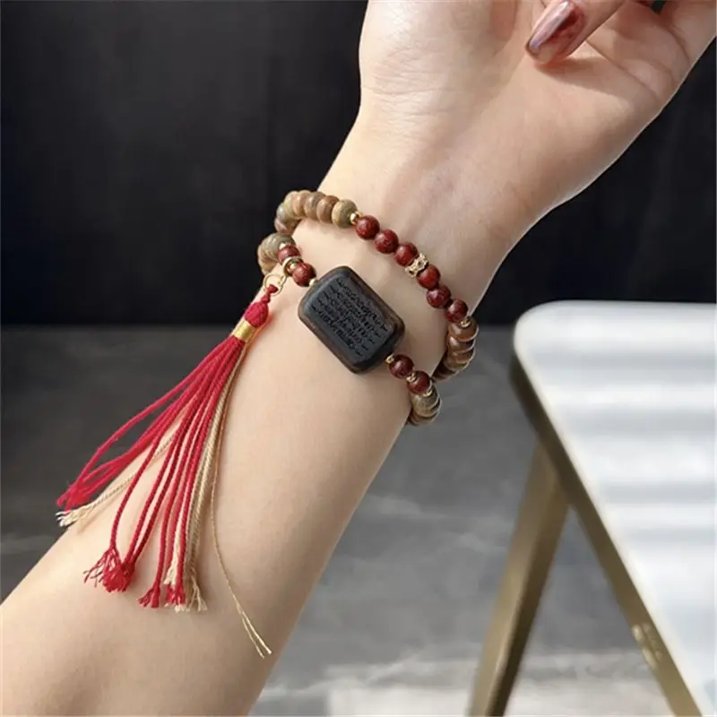 Bead Bracelet Men - Gelang Dua Lingkaran Manik Kayu Cendana