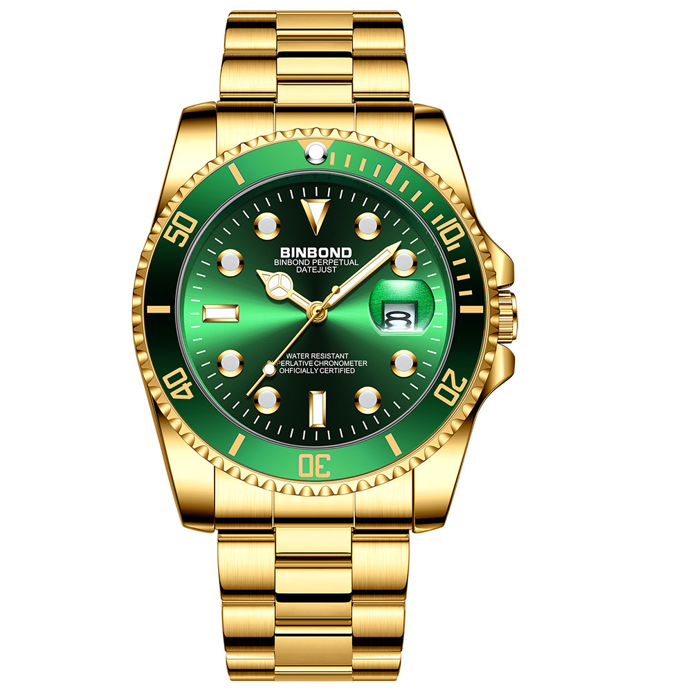 Men'S Accessories Luxury Brands - BINBOND, Jam Tangan Kuarsa Presisi Merek