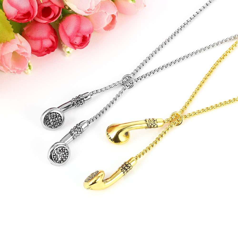 Kalung Logam Berbentuk Earphon - Men'S Accessories Clothing ulasan dan harga