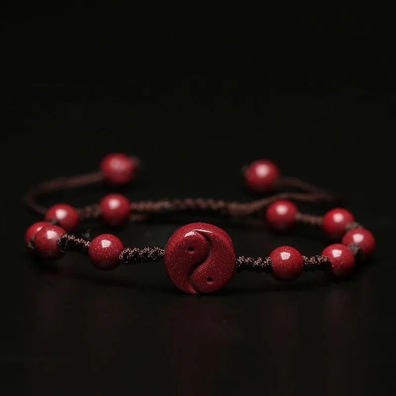 Disesuaikan Cinnabar Merah Ala - Bead Bracelet Men ulasan dan harga