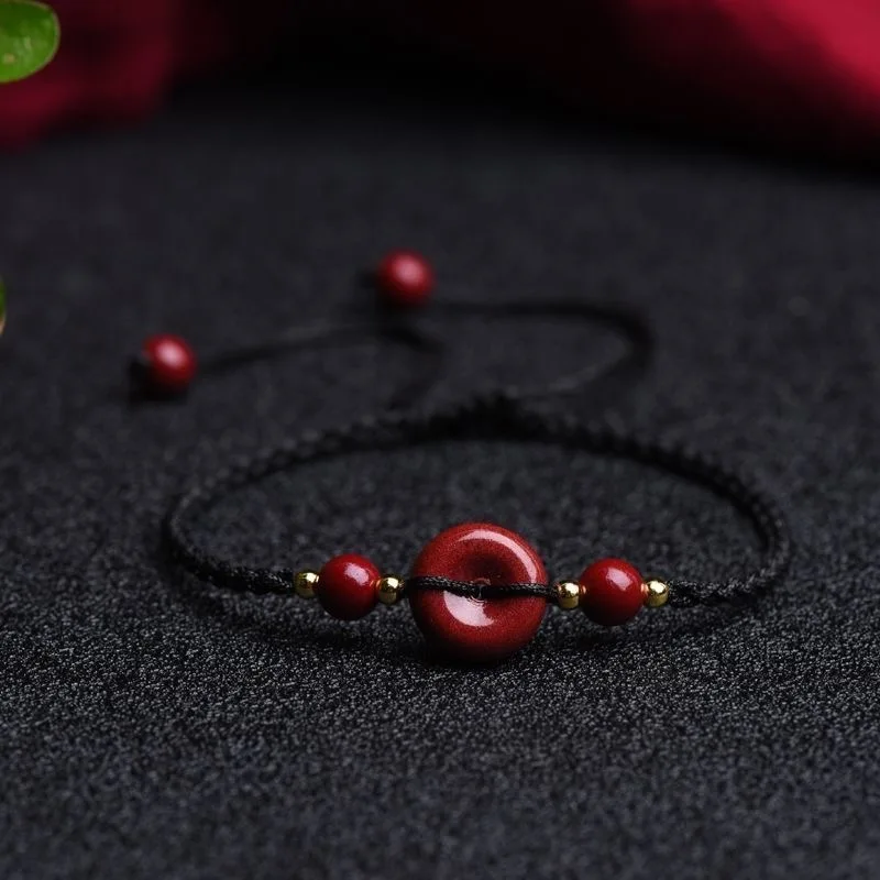 Disesuaikan Cinnabar Merah Ala - Bead Bracelet Men ulasan dan harga