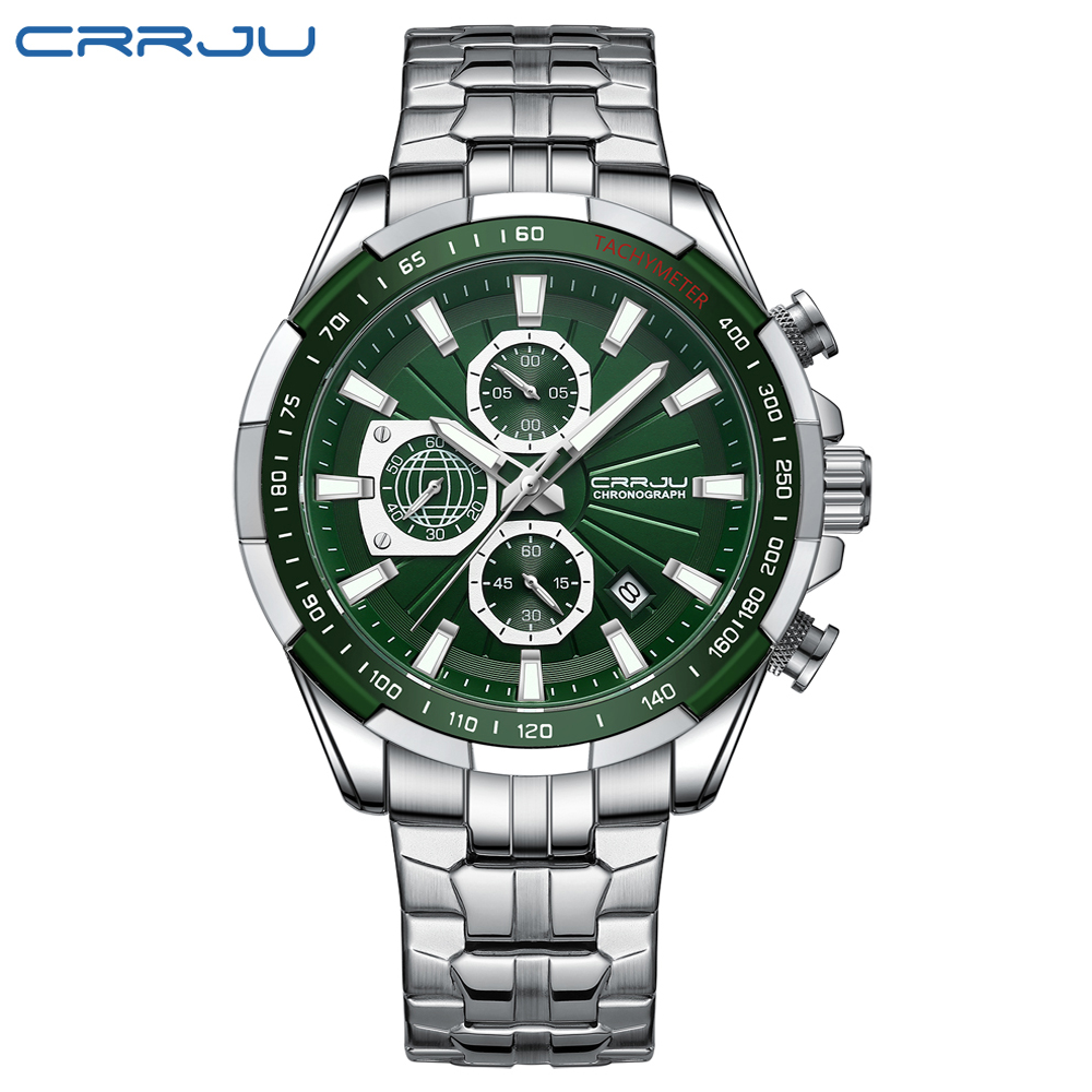 CRRJU jam tangan klasik kuarsa - Men'S Accessories Luxury Brands ulasan dan harga