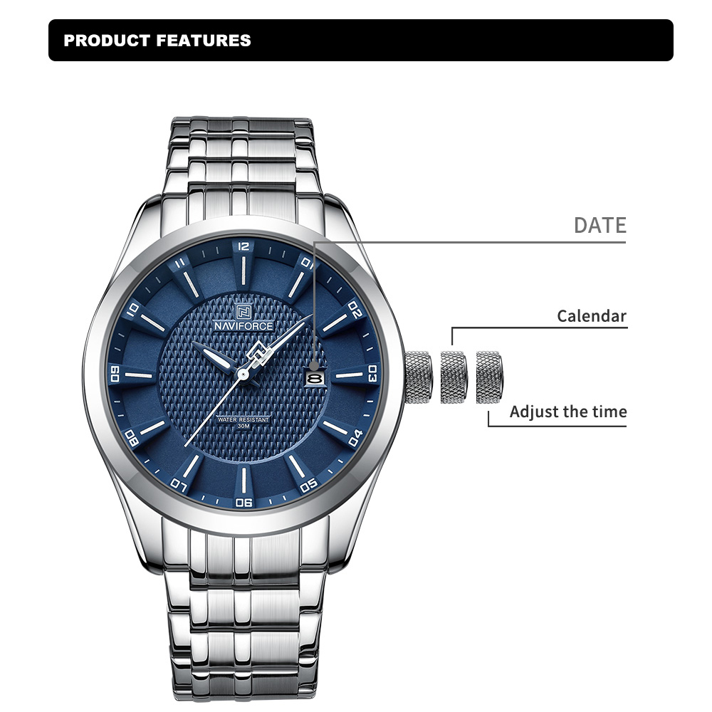 NAVIFORCE jam tangan kuarsa un - Men'S Accessories Luxury Brands ulasan dan harga