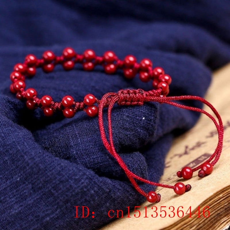 Disesuaikan merah alami Cinnab - Bead Bracelet Men ulasan dan harga