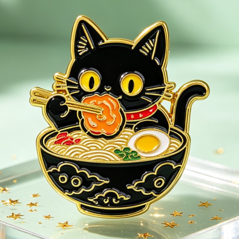 Pin Enamel Kucing Hitam Lucu S - Lapel Pin Enamel ulasan dan harga
