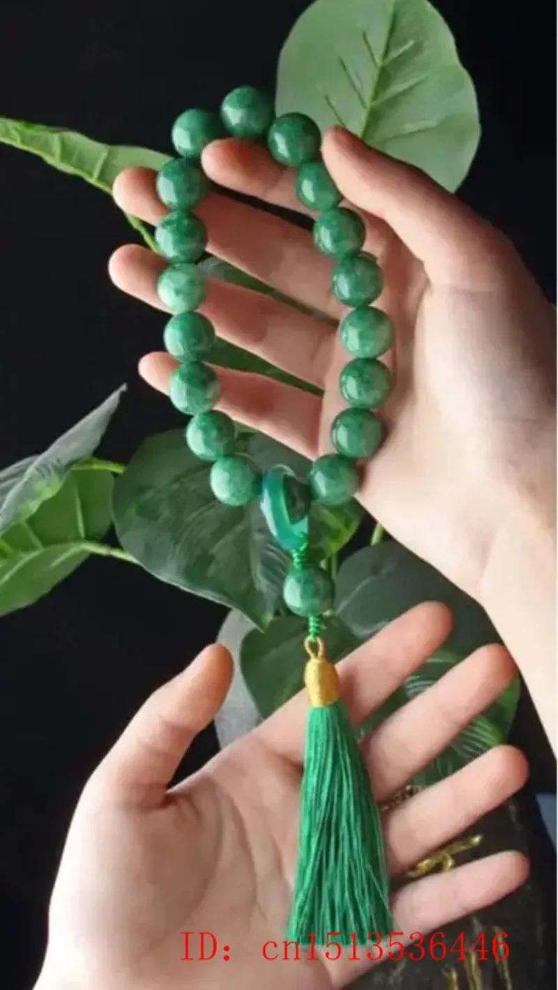 Batu giok hijau 12mm manik-man - Bead Bracelet Men ulasan dan harga